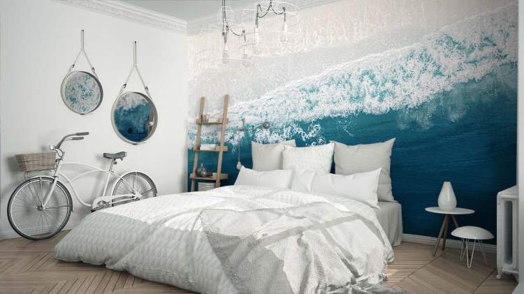 Piaszczysta plaża i morskie fale tapeta