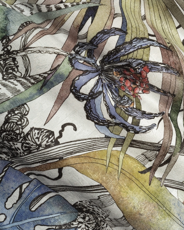 Wonderwall Fusion kolorowa botaniczna fototapeta