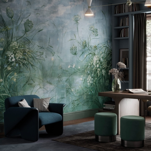 Wonderwall Piano fototapeta łąka wzburzona wiatrem