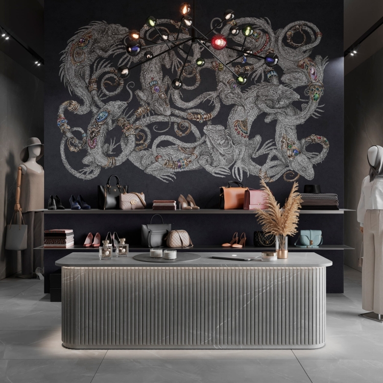 Wonderwall Hypno strukturalna fototapeta w jaszczurki