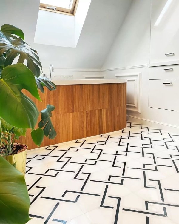 Dunin Pure White Quadron mozaika kamienna marmurowa glamour