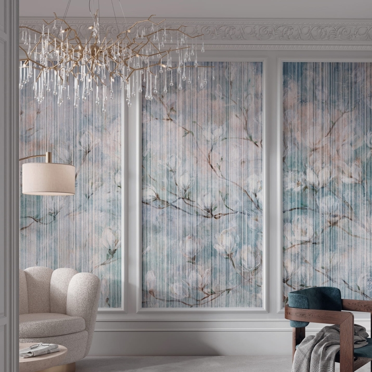 Wonderwall Mood fototapeta glamour kwitnące magnolie