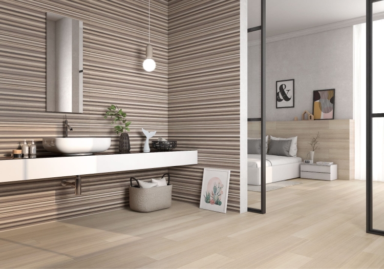 Saloni Eukalypt Davos 40x120 dekor pasy kolorowe drewno