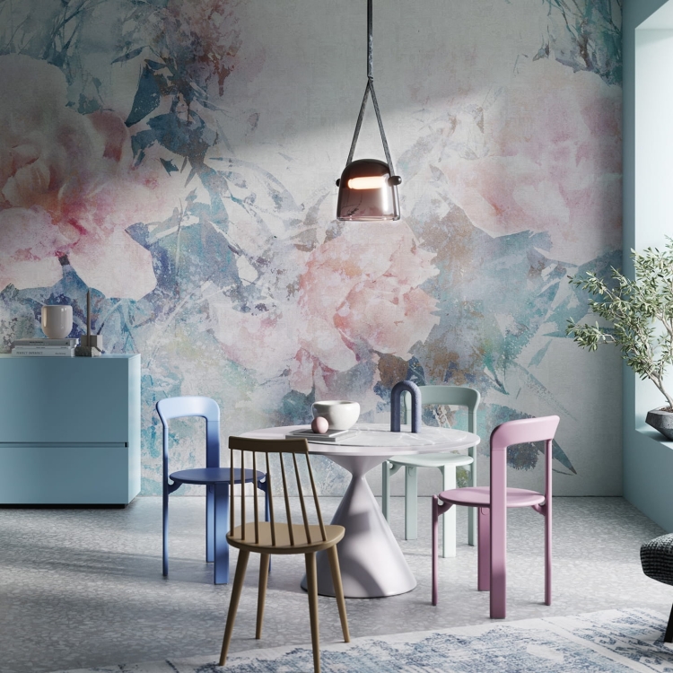 Wonderwall Nocturne fototapeta na wymiar jak pastelowy obraz kwiaty