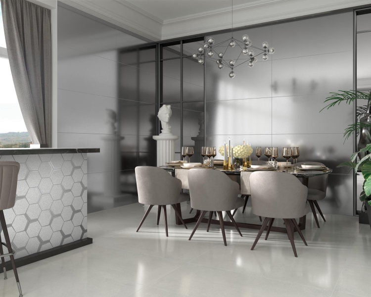 Dune Magnet Silver Lappato srebrna dekoracyjna płytka