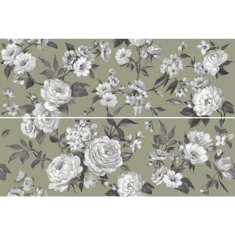 Marazzi White Decoro Roseto Touch dekoracyjne płytki białe kwiaty