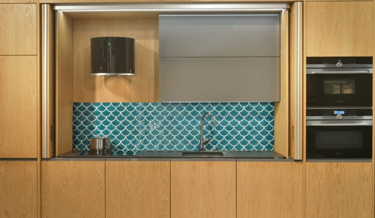 Dunin Mini Fish Scale Bali mozaika łuska turkusowa