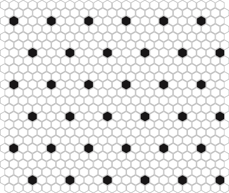 Dunin Mini Hexagon B&W Spot czarno biała mozaika