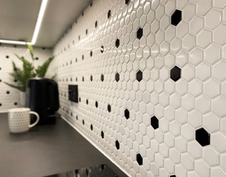 Dunin Mini Hexagon B&W Spot czarno biała mozaika