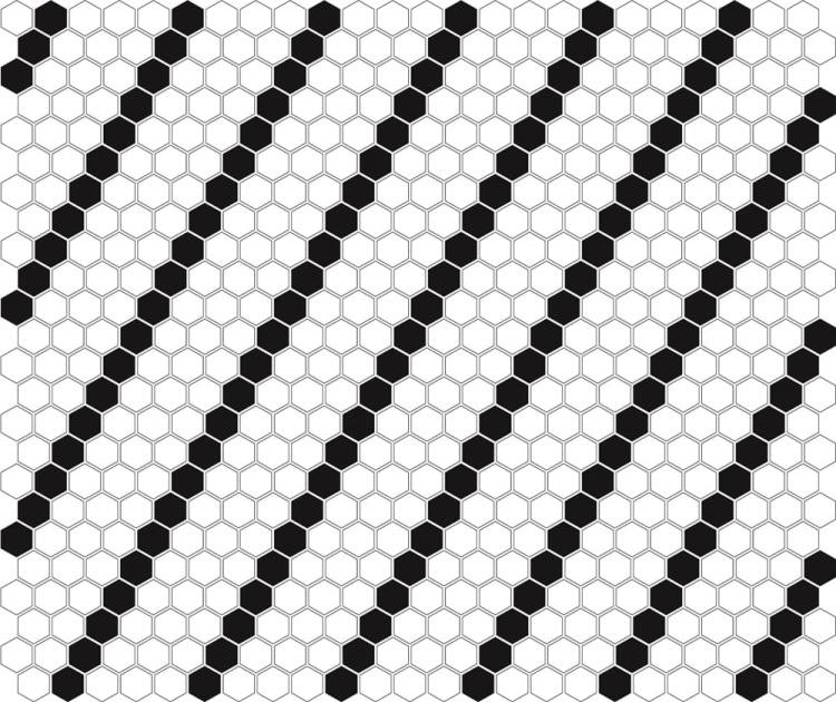 Dunin Mini Hexagon B&W Lean czarno biała mozaika