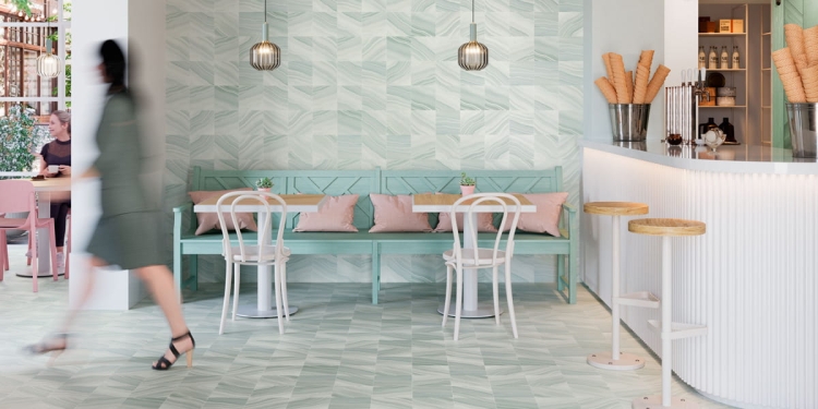 Barwolf Wallpaper płytki Silky Jade Green