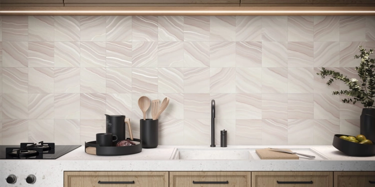 Barwolf Wallpaper płytki Silky Ruby Pink