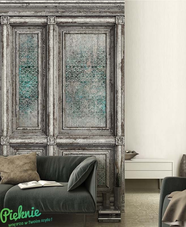 Ściana w stylu Vintage postarzana tapeta
