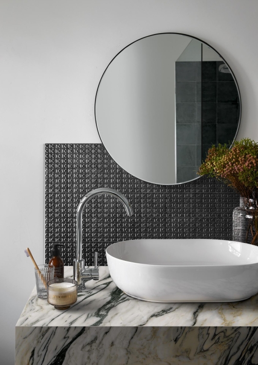 Marazzi Memoria Nero Struttura Stamp 3D