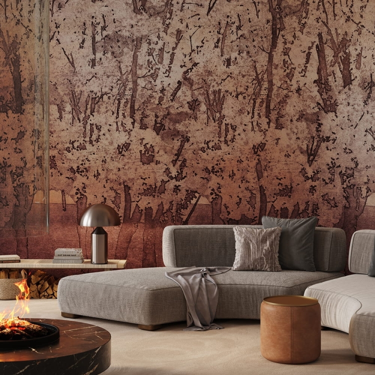 Wonderwall Humming fototapeta japandi boho drzewa