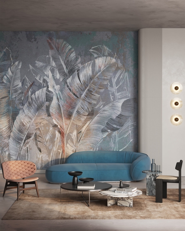 Wonderwall Borneo fototapeta duże tropikalne liście