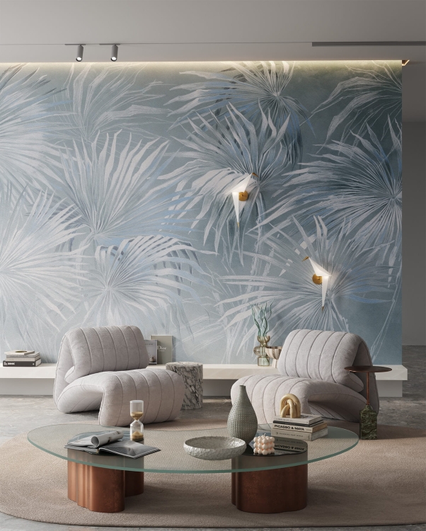 Wonderwall Oasis fototapeta duże liście palmowe