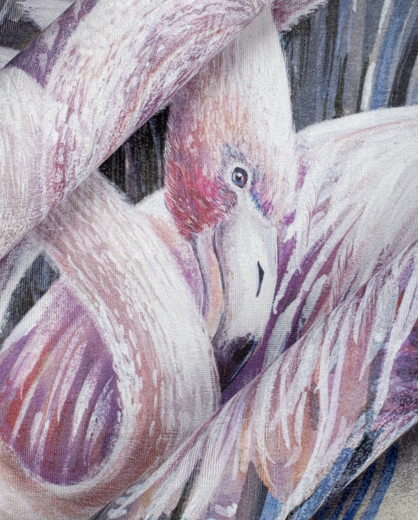Wonderwall Ariel fototapeta różowe flamingi w lagunie