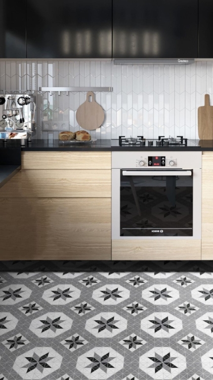 Raw Decor Aztec Compass Grey Matowa płytka mozaika dekoracyjna