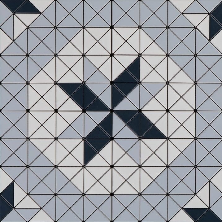 Raw Decor Aztec Compass Blue Matowa płytka mozaika dekoracyjna