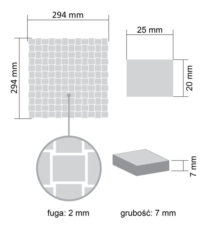Raw Decor Cube Marble Nero szklana mozaika ścienna czarny mat