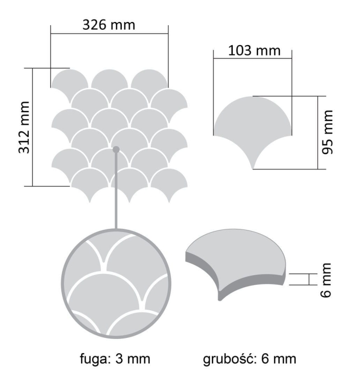 Raw Decor Flabellum Jungle szklana tropikalna mozaika ścienna matowa