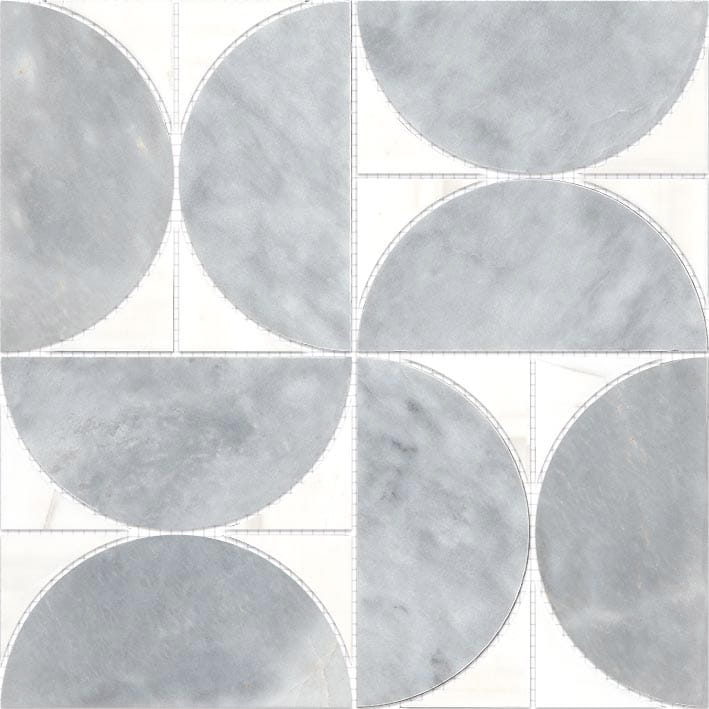 L'Antic Colonial Figure Spiral Light geometryczna mozaika kamienna