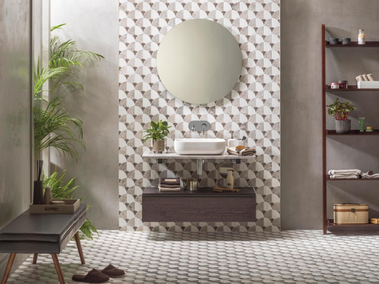 L'Antic Colonial Figure Shell Dark geometryczna mozaika kamienna