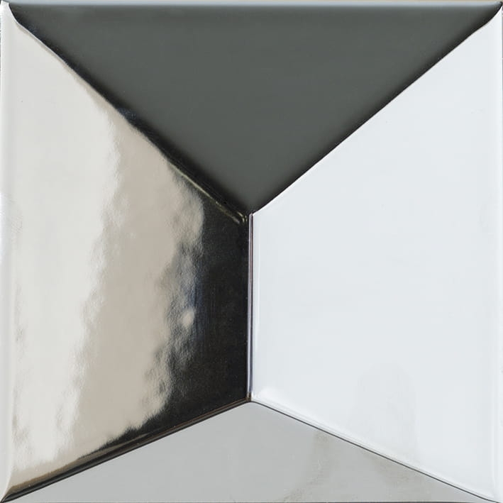 L'Antic Colonial Faces S3 Plata płytki ścienne 12,5x12,5 wypukłe srebrne