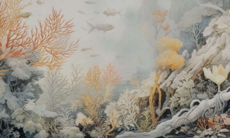 WallArt Corallium fototapeta do łazienki podwodny krajobraz