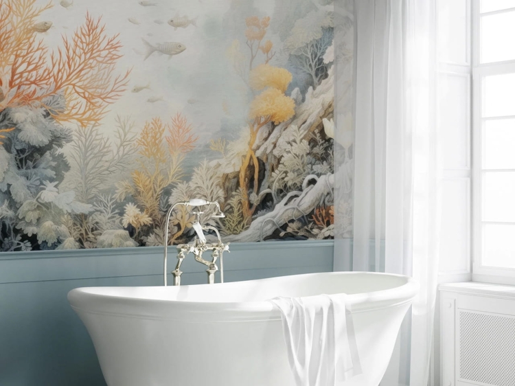 WallArt Corallium fototapeta do łazienki podwodny krajobraz