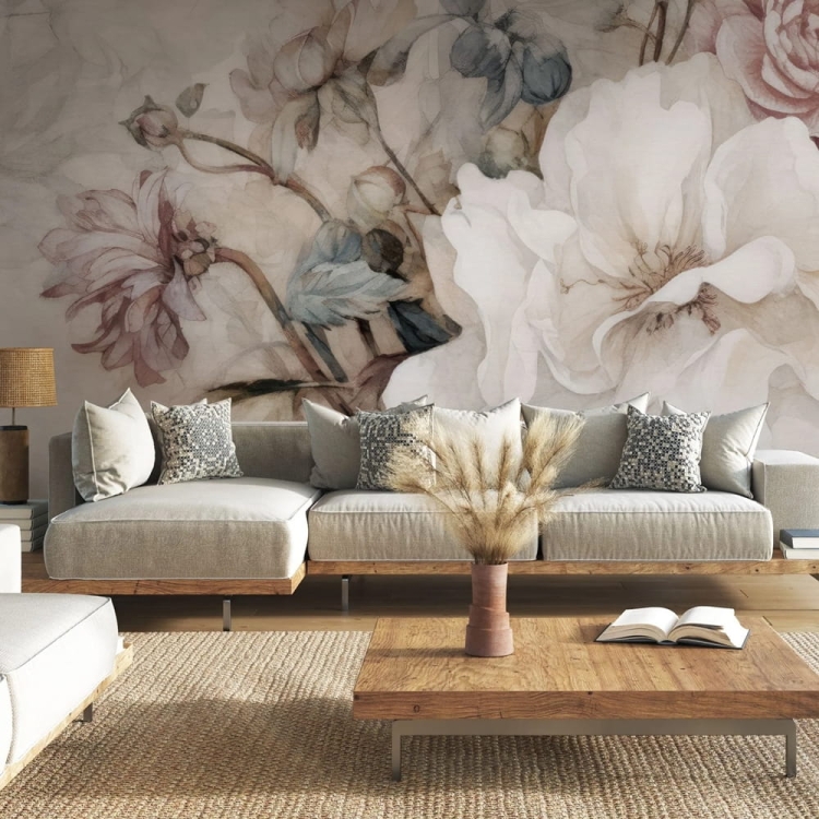 WallArt Innocentia fototapeta delikatne pastelowe kwiaty