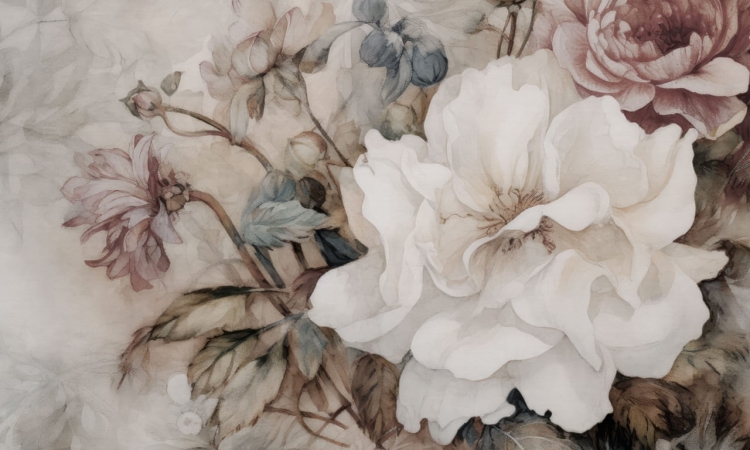 WallArt Innocentia fototapeta delikatne pastelowe kwiaty