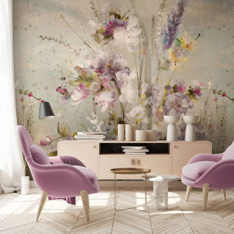 WallArt Subtilis fototapeta kwietna łąka bukiety