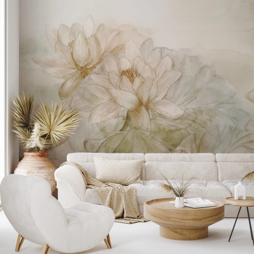 WallArt Fall fototapeta lilie wodne jesienią