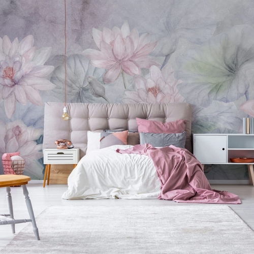 WallArt Summer fototapeta lilie wodne latem