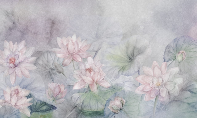 WallArt Summer fototapeta lilie wodne latem