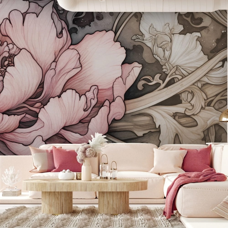 WallArt Miraculum kwiaty w secesyjnej stylistyce