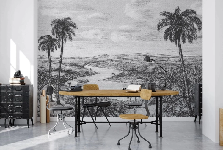 WallArt Palm krajobraz półpustyni