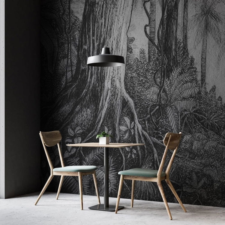 WallArt Ness krajobraz mroczny las - fototapeta