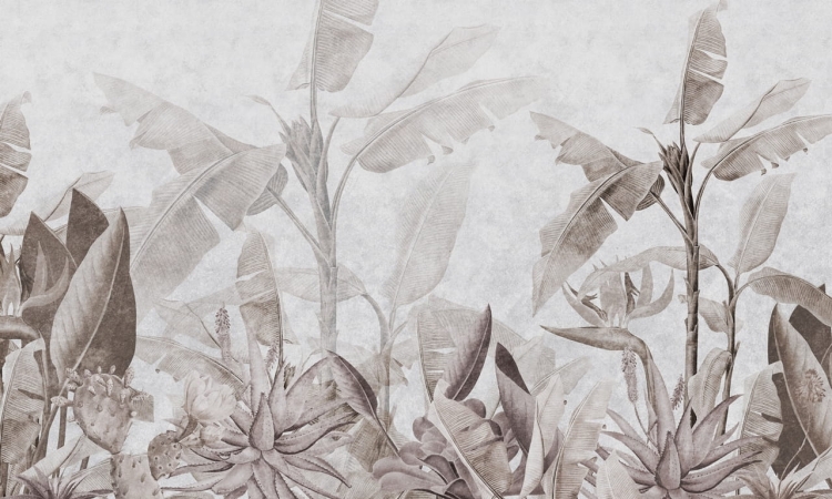 Wall Art Rainforest Beige las tropikalny w beżach