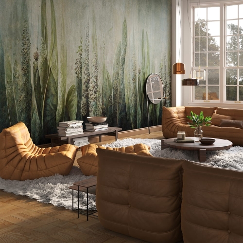 Wonderwall Urenta fototapeta zielone strzeliste liście