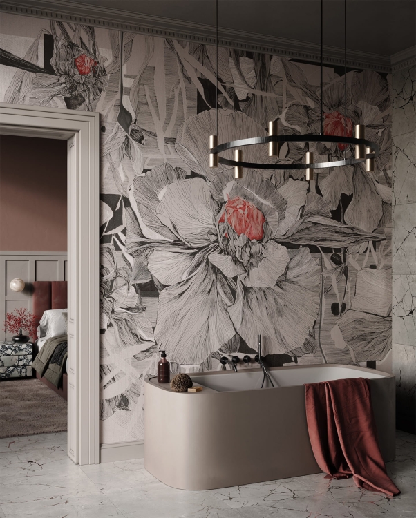 Wonderwall Cornelia fototapeta kwiatowy duży wzór