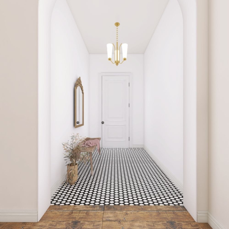 Raw Decor Heksagon Stella Black & White Matowy