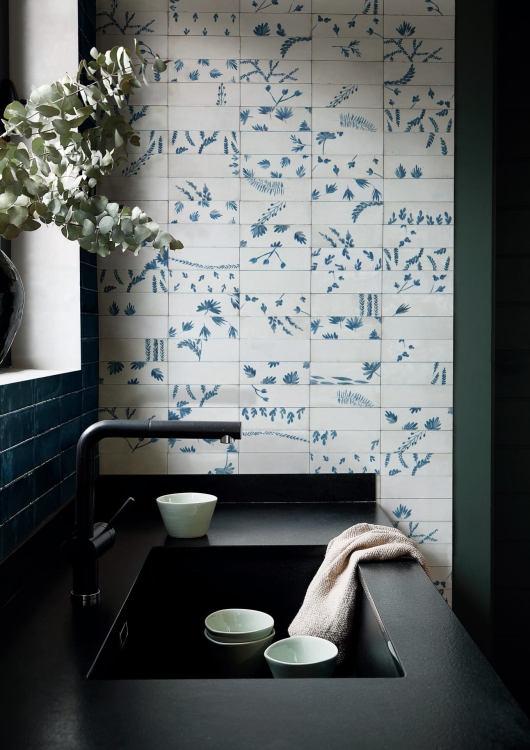 Marazzi Rice Bianco Decoro Leaf Lux 5x15 M96T