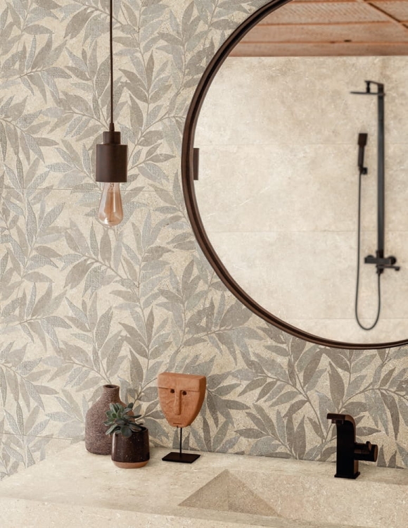 Marazzi Mystone Limestone Wall Dec. Agrifoglio Sand Touch