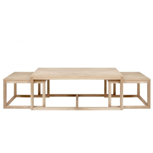 Stoliki kawowe z drewna Kornus dąb bielony