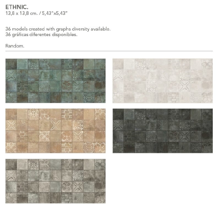 ZYX Amazonia Ethnic Off White 13,8x13,8 płytki