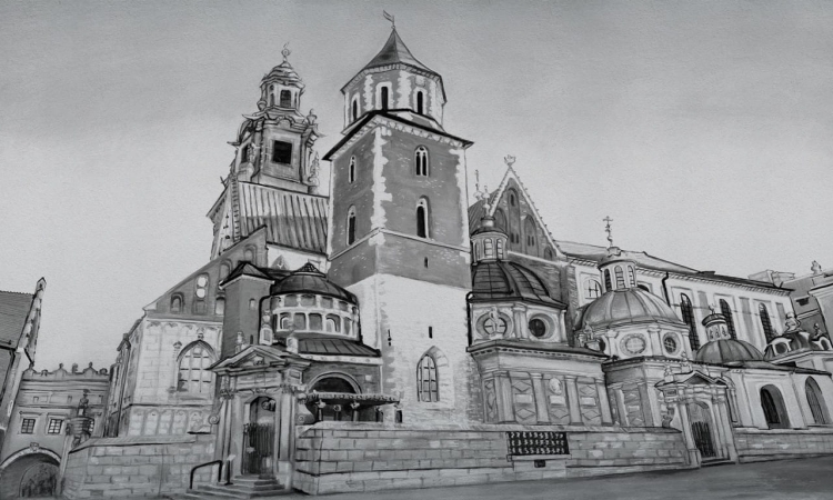 Wawel fototapeta na wymiar Katedra Wawelska w Krakowie