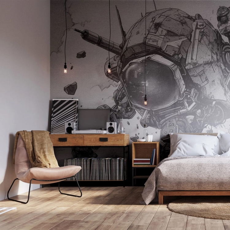 Mecha komiksowa fototapeta na wymiar science fiction manga